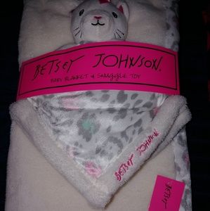 BNWT Betsey Johnson Baby Blanket and Snuggle Toy